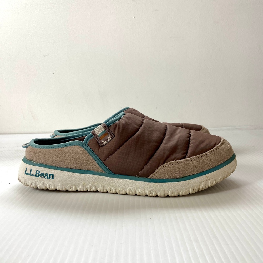 LL‎ Bean Mountain Classic Quilted Slide Slippers Brown Womens 9